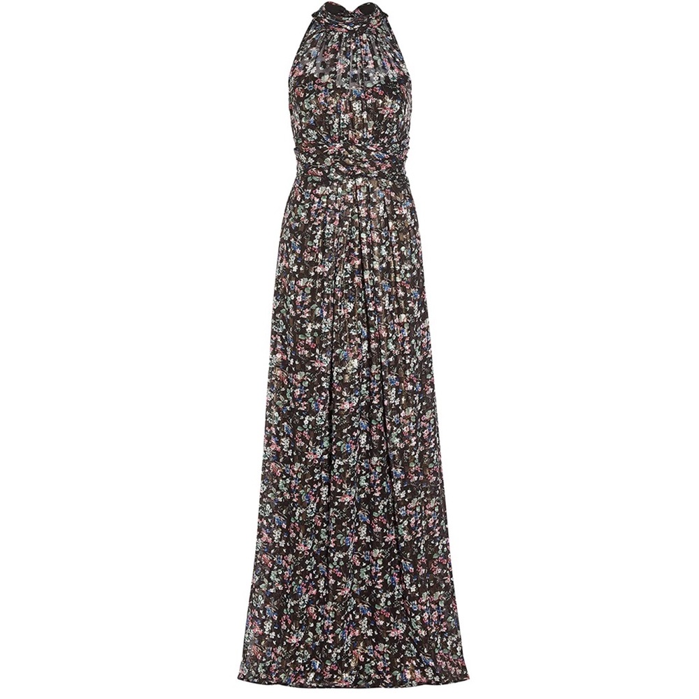 Adrianna Papell Women's Foiled Printed Chiffon Gown